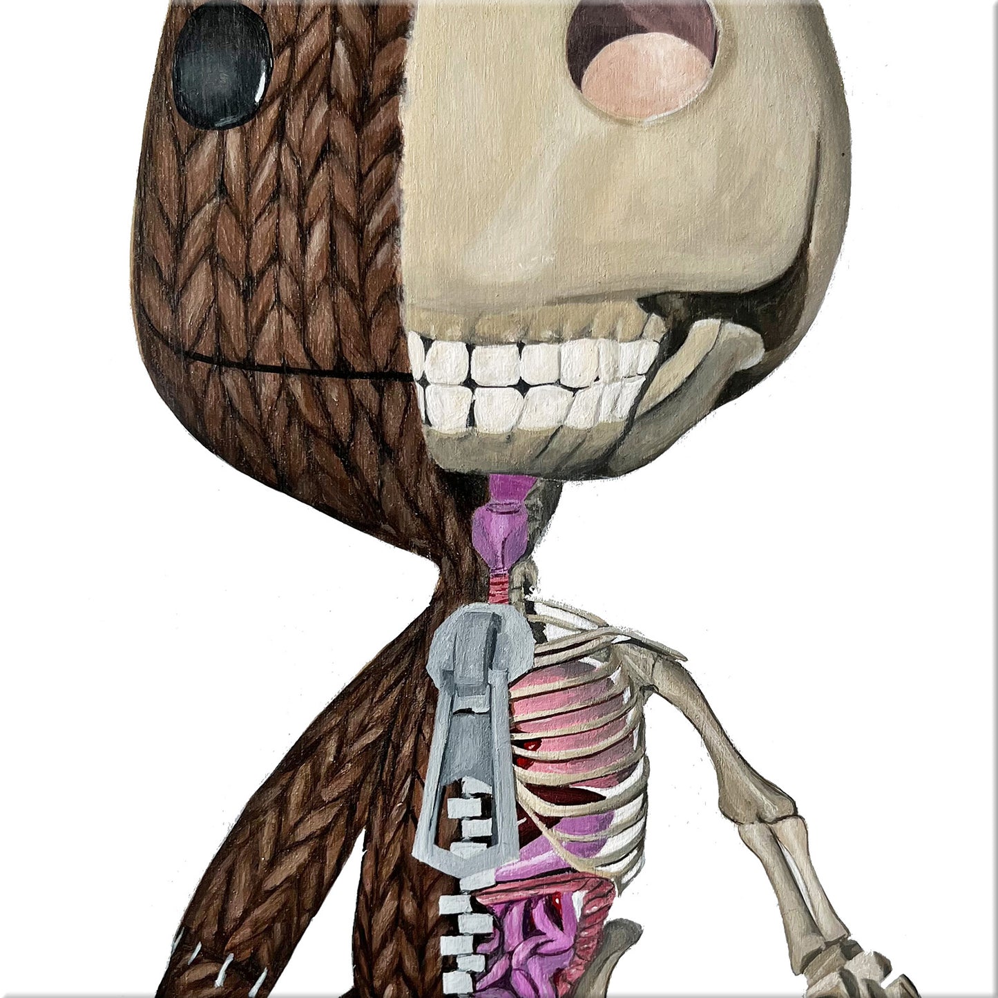 "Skeleton Sackboy" Painting