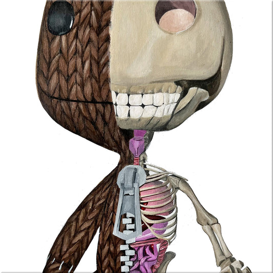 "Skeleton Sackboy" Painting