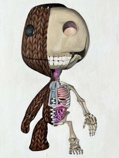 "Skeleton Sackboy" Painting