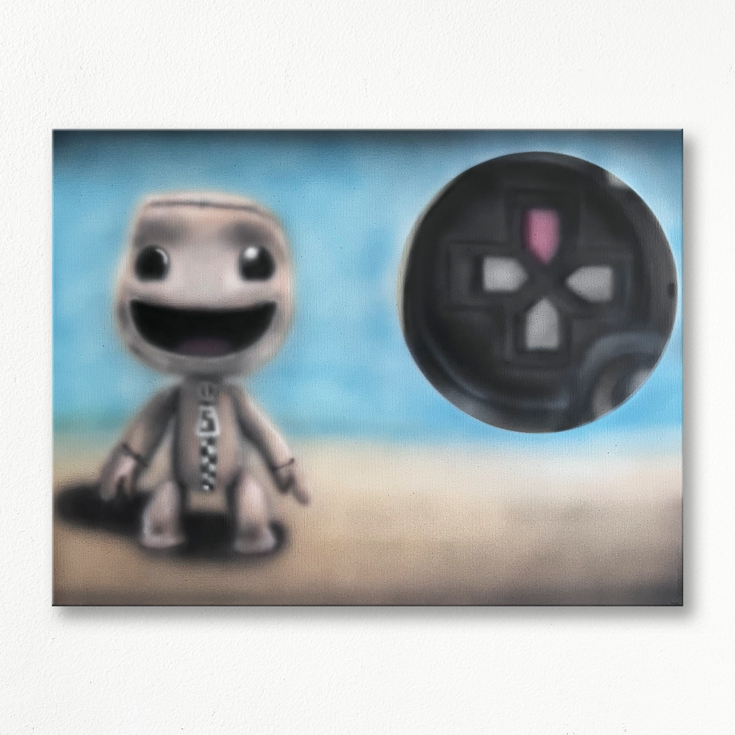 "Happy Sackboy" Painting