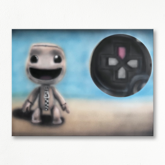 "Happy Sackboy" Painting