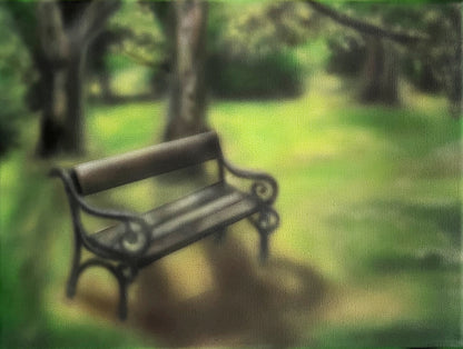 "Waiting in the Park" Painting
