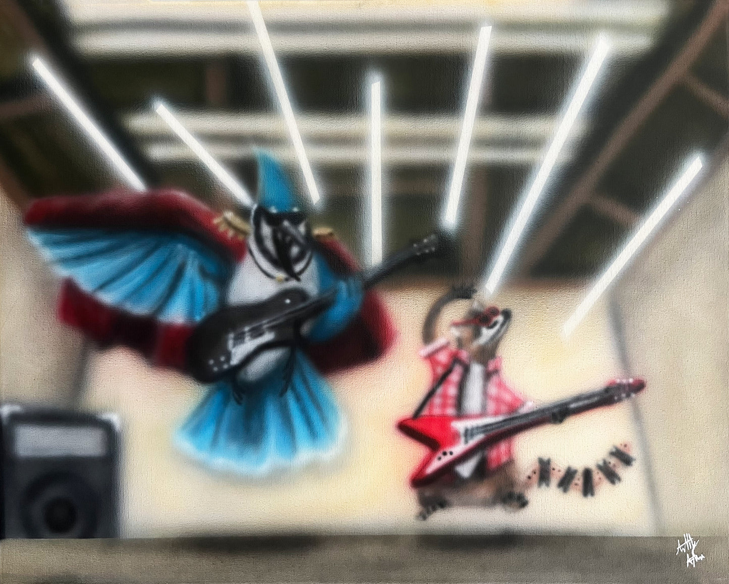 "Mordecai and the Rigbys" Painting