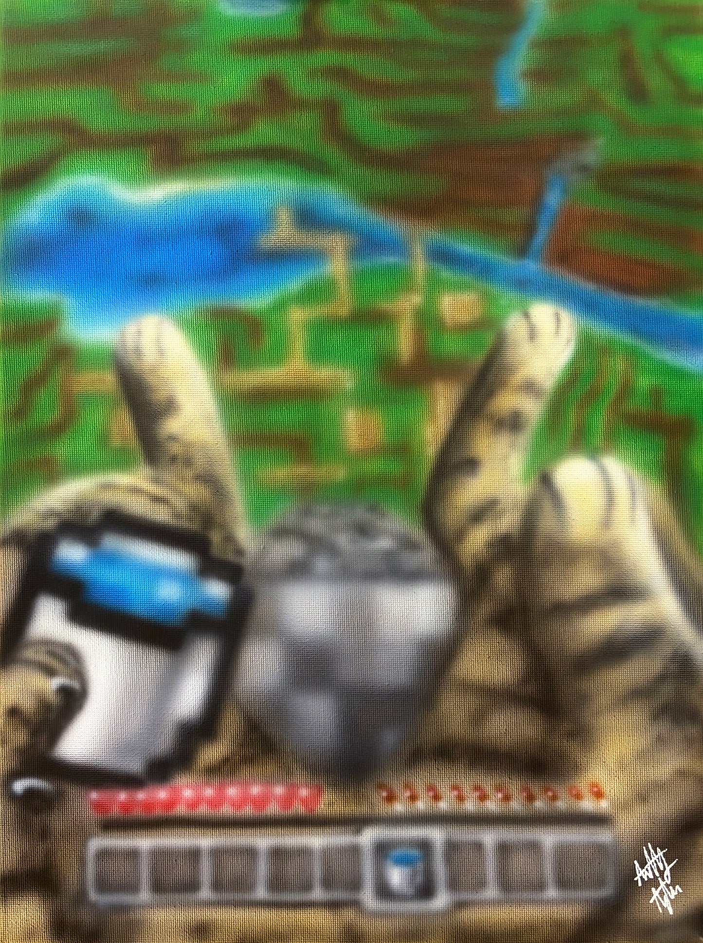 "Water Bucket Clutch" Painting