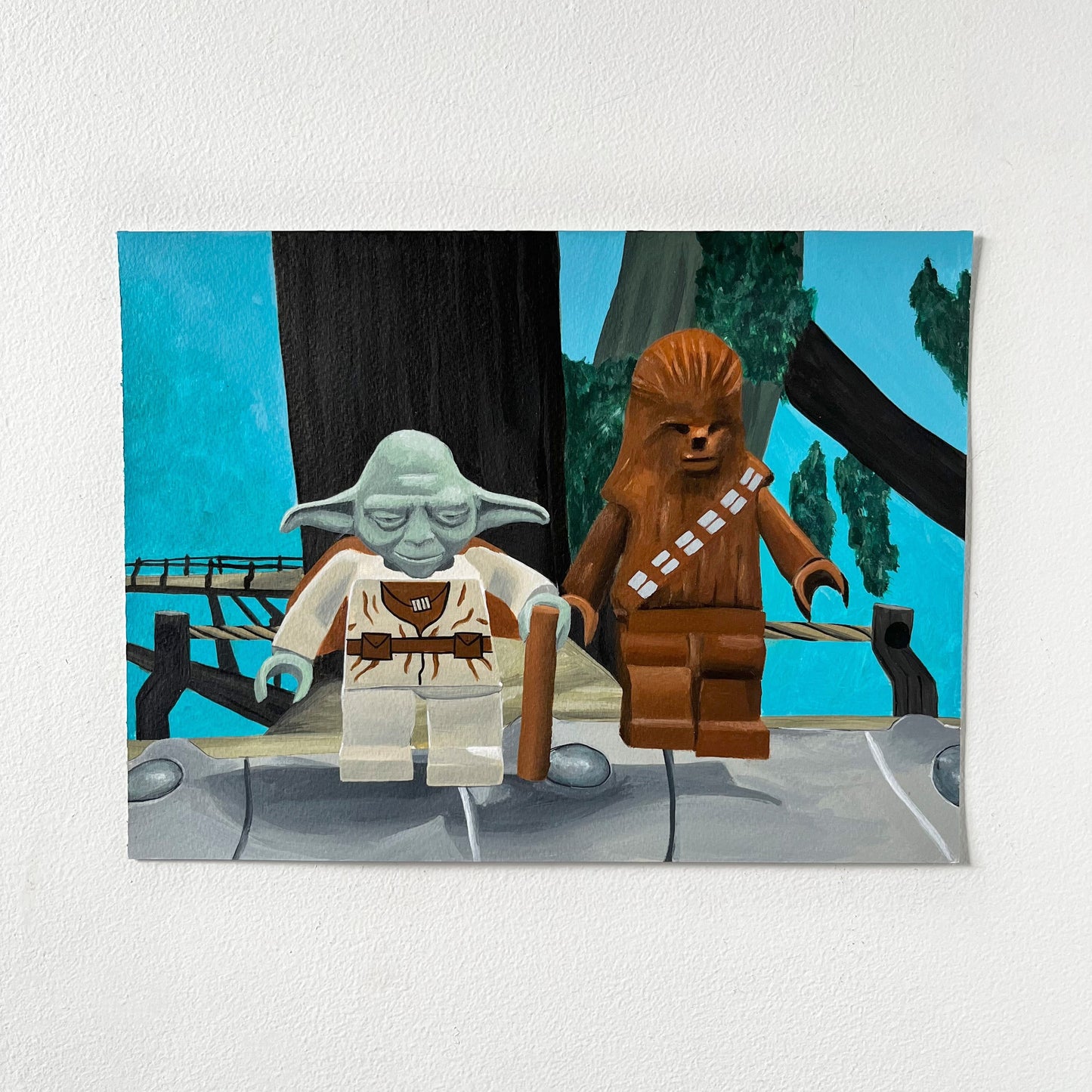 "Yoda & Chewy" Painting